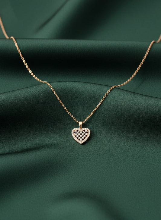 Trendy Heart Shaped Pendant With Chain