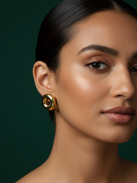 Golden Ring Studs