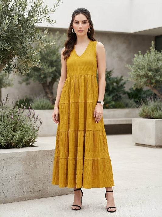 Solid Sleeveless Dress