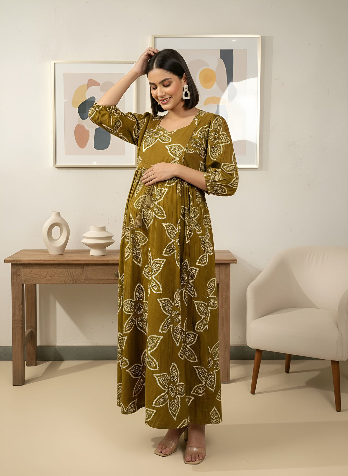 Printed Maternity Dress