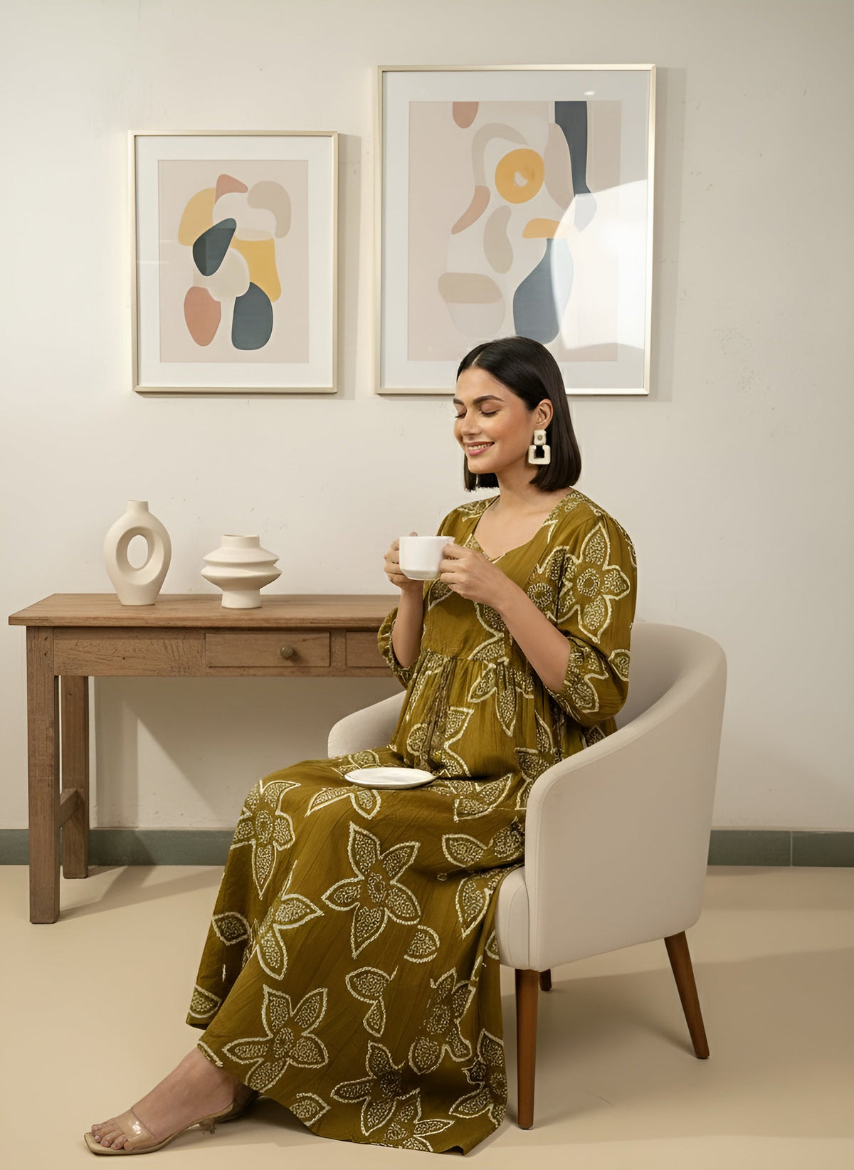 Printed Maternity Dress