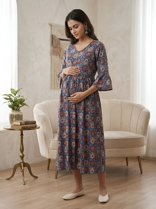 Printed Maternity Dress