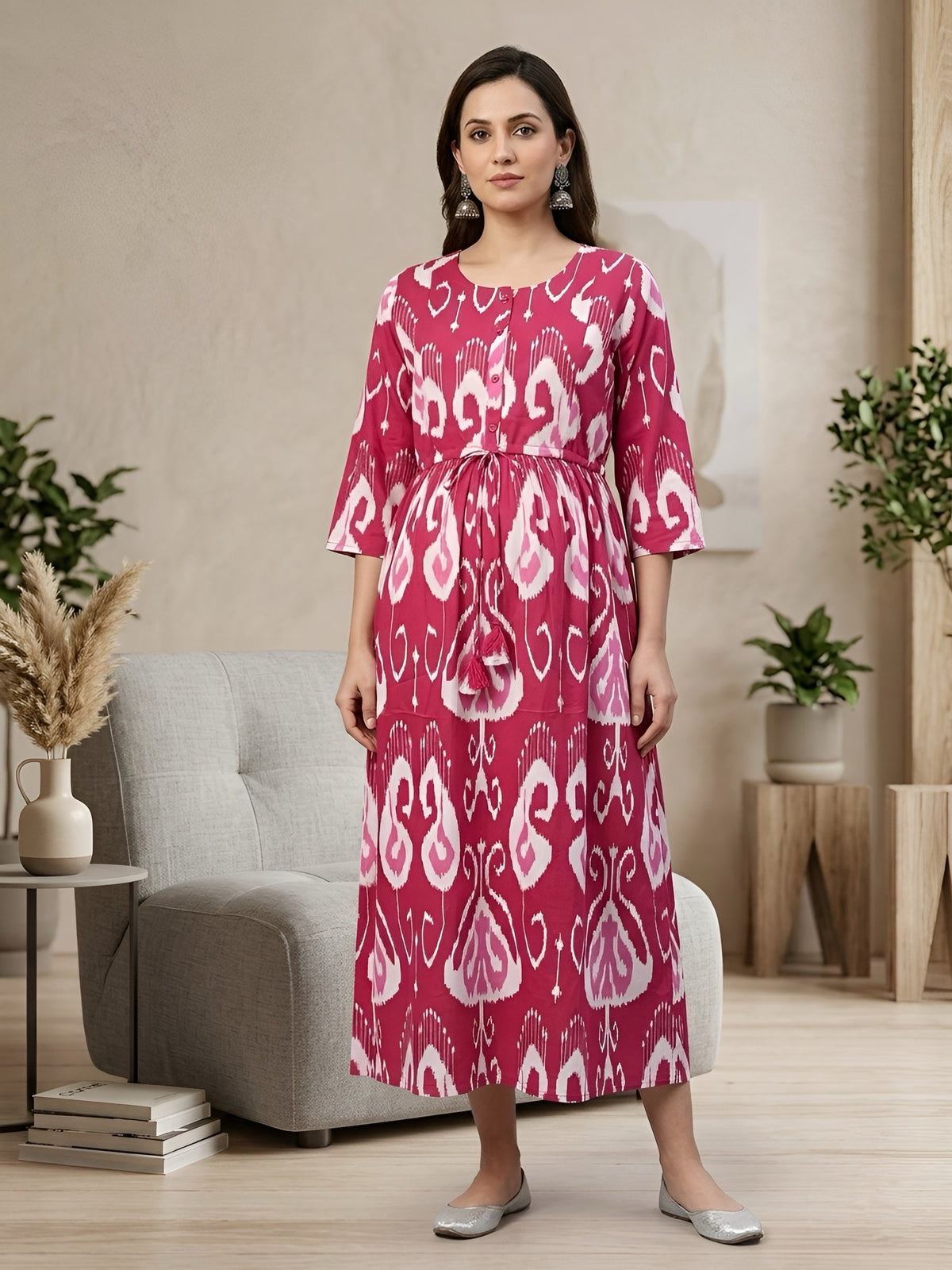 Printed Maternity Dress