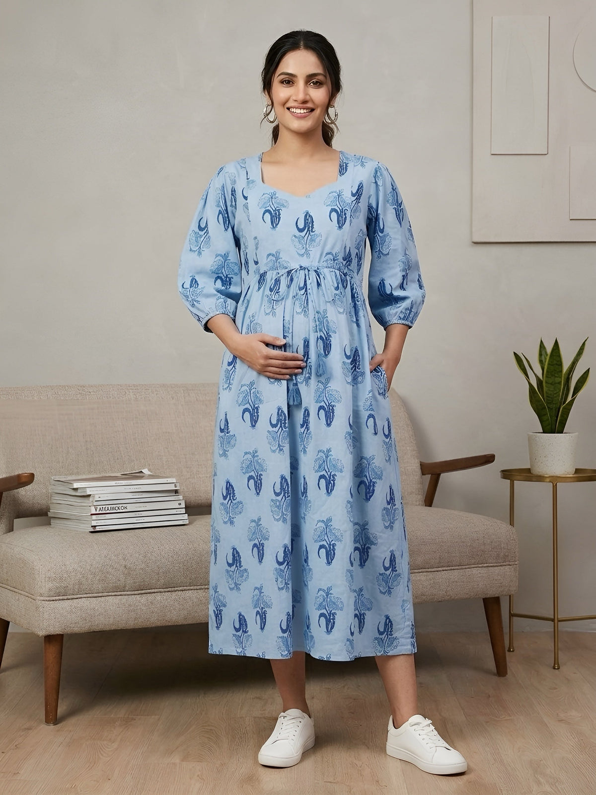 Printed Maternity Dress