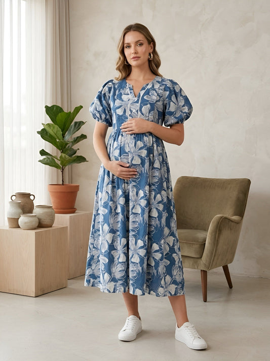 Printed Maternity Dress
