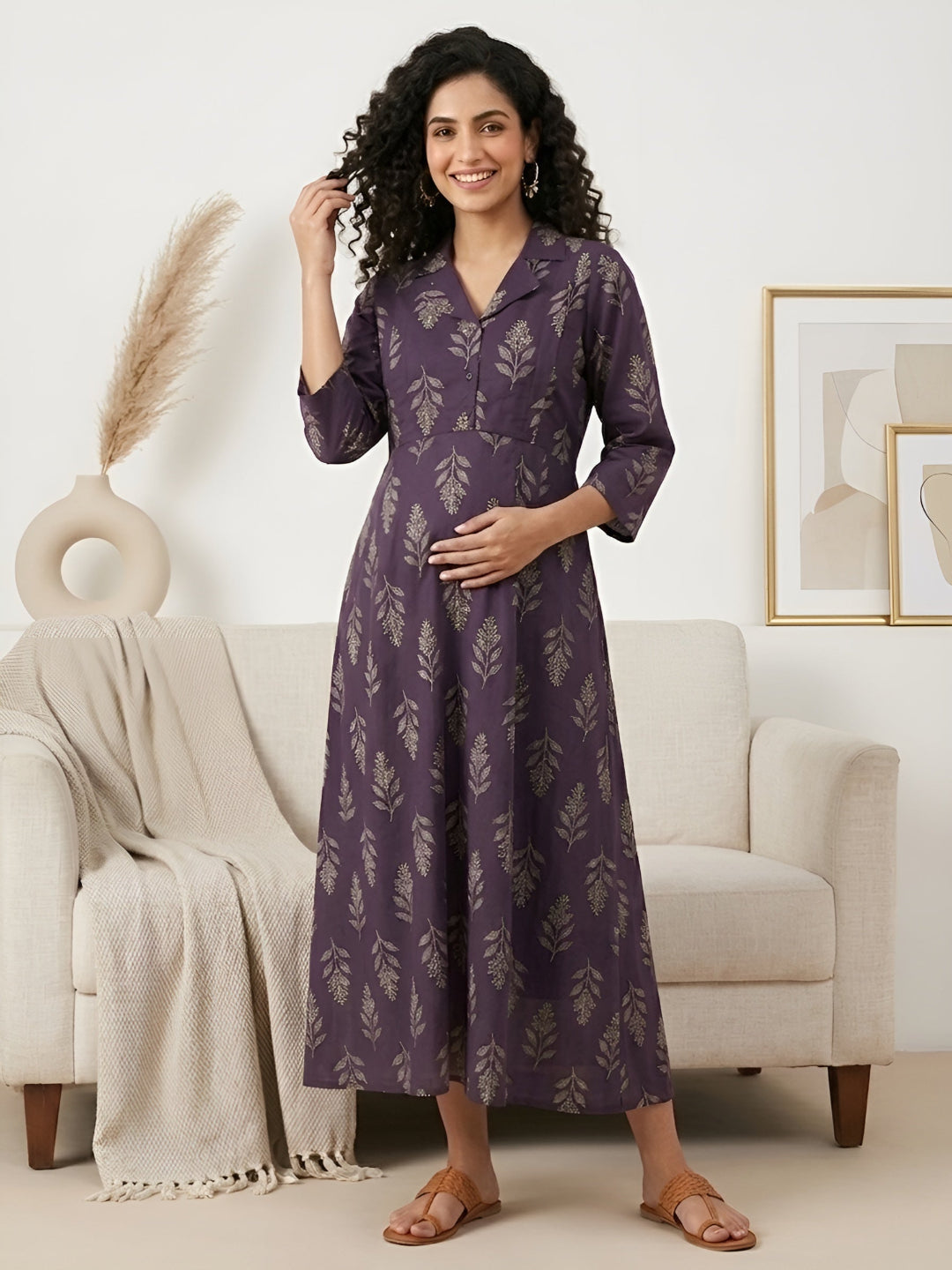 Printed Maternity Dress