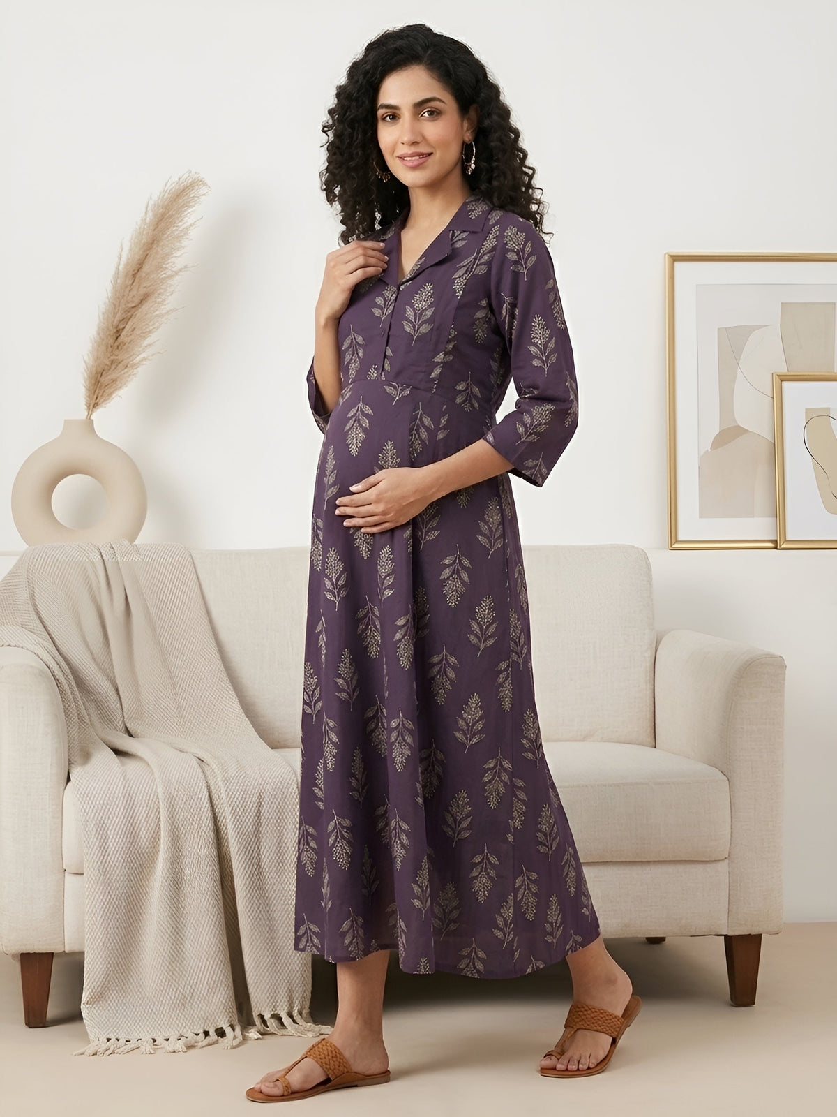 Printed Maternity Dress