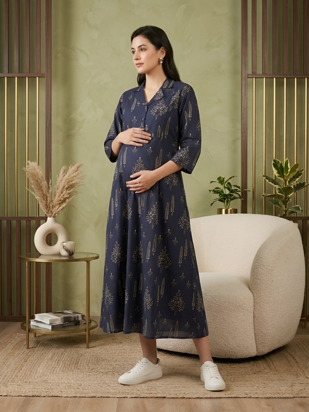 Printed Maternity Dress