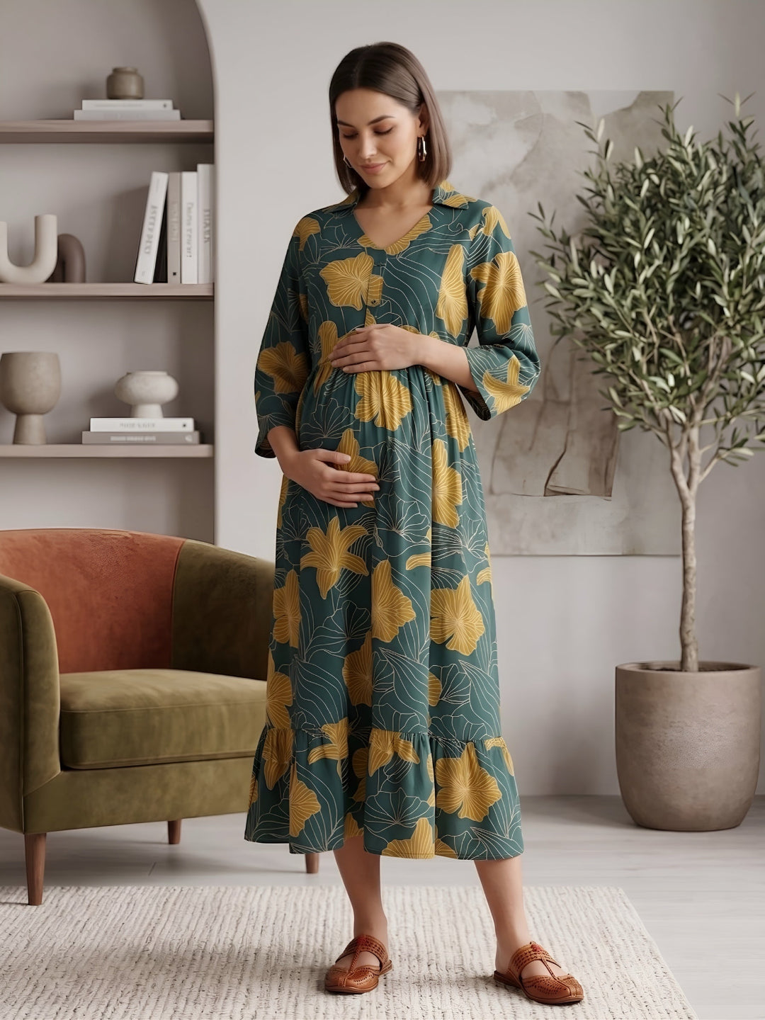 Printed Maternity Dress