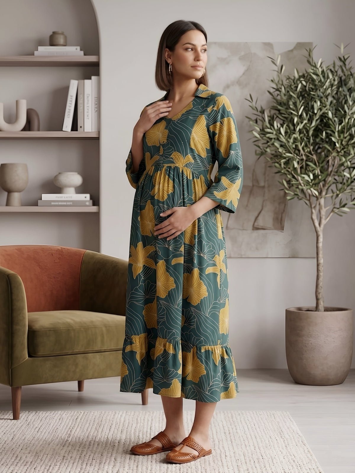 Printed Maternity Dress
