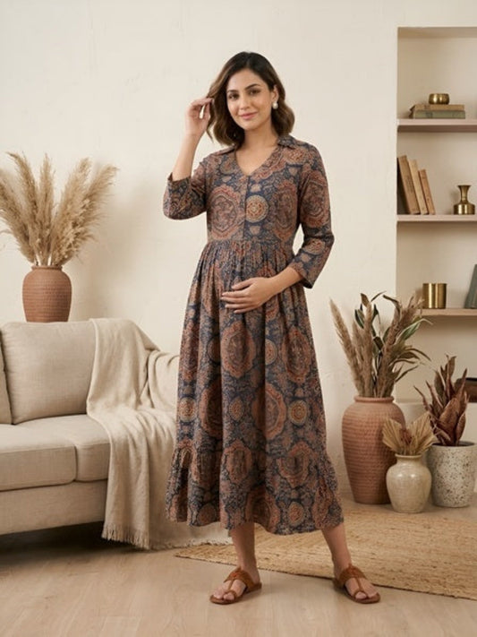 Printed Maternity Dress