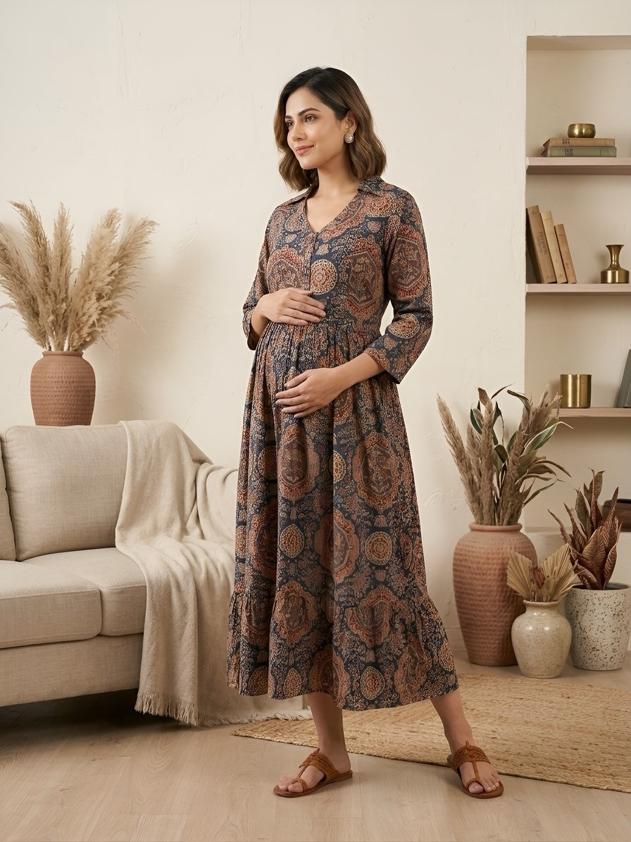 Printed Maternity Dress