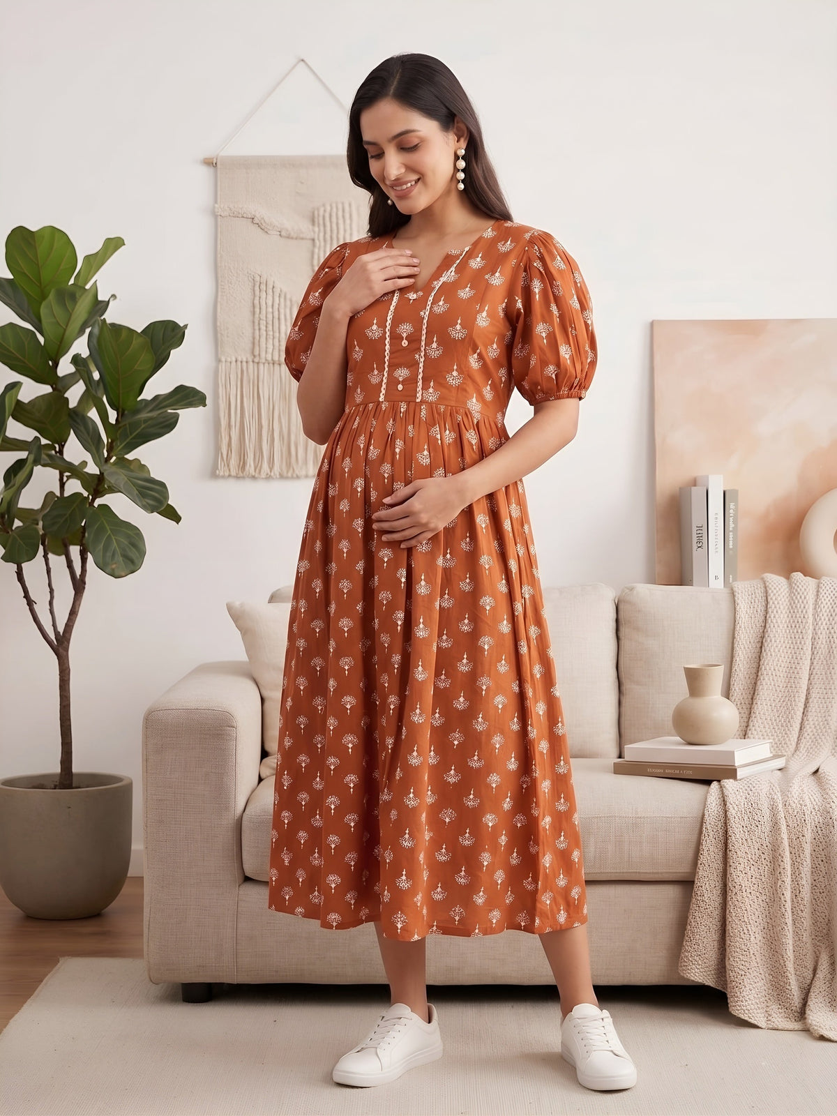 Printed Maternity Dress