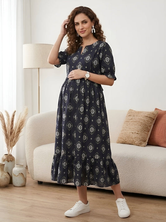 Printed Maternity Dress