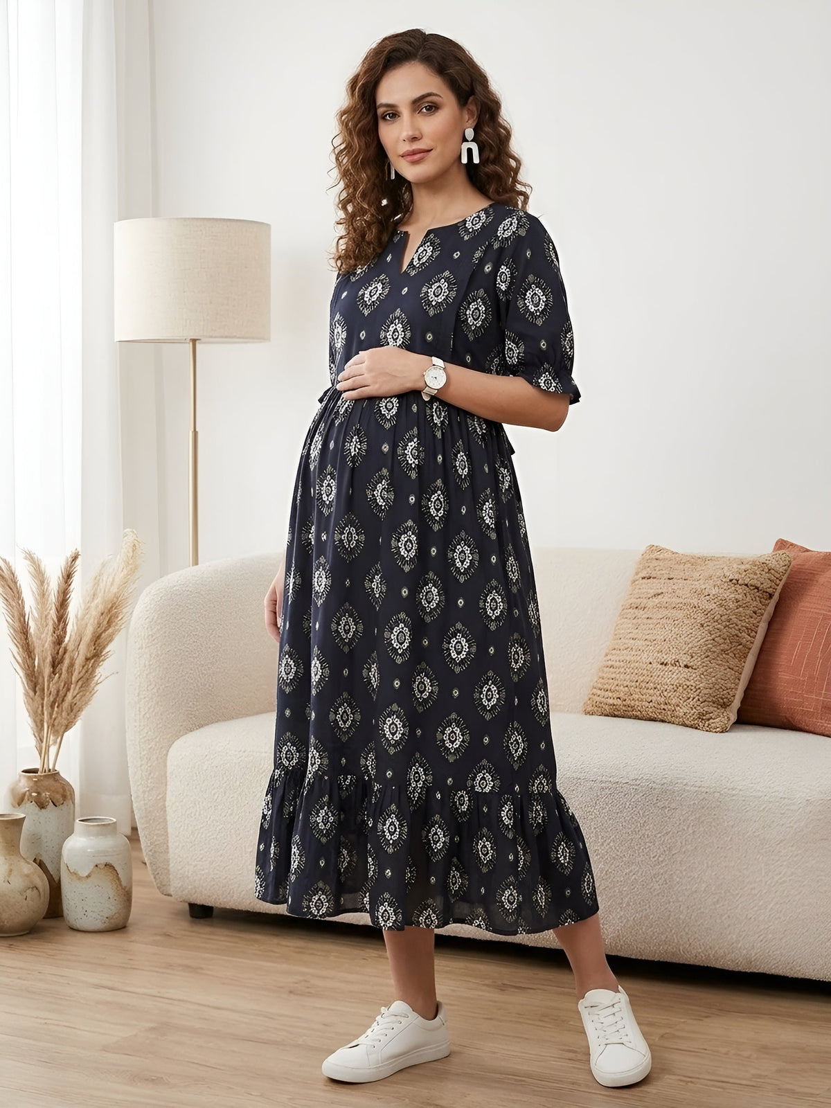 Printed Maternity Dress