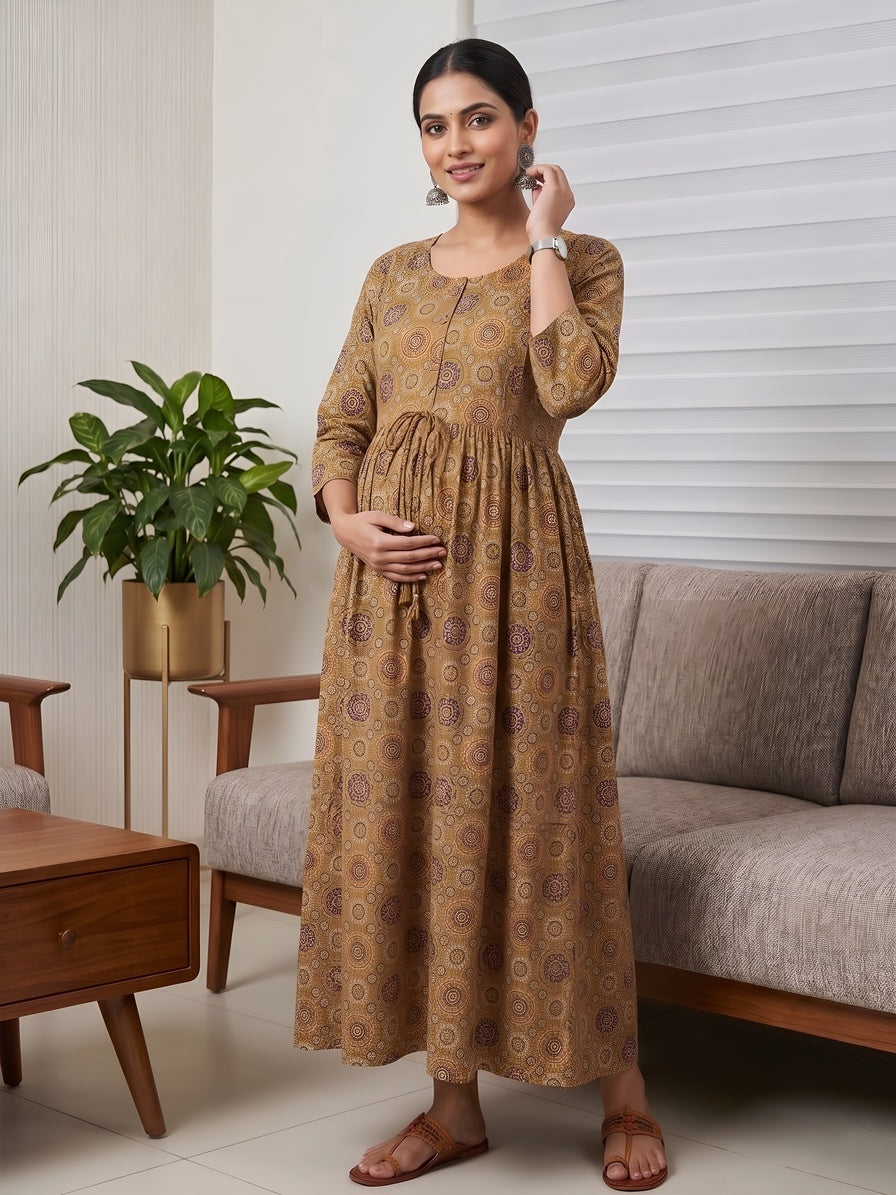 Printed Maternity Dress