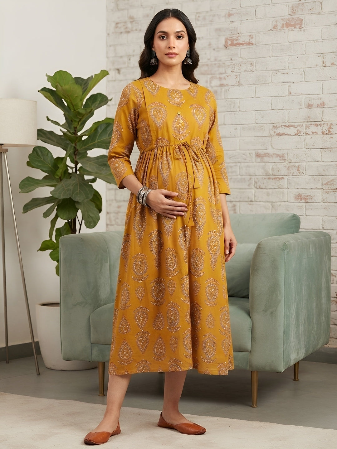 Printed Maternity Dress