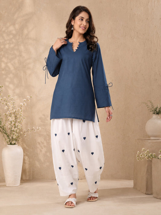 Cotton Solid Long Sleeves Kurta Sets